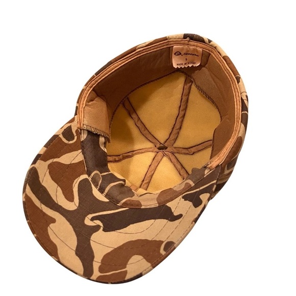 Vintage 80s Original Duck Camo Ear Flap Hat Foam Insulated Hunting Cap - Picture 8 of 9
